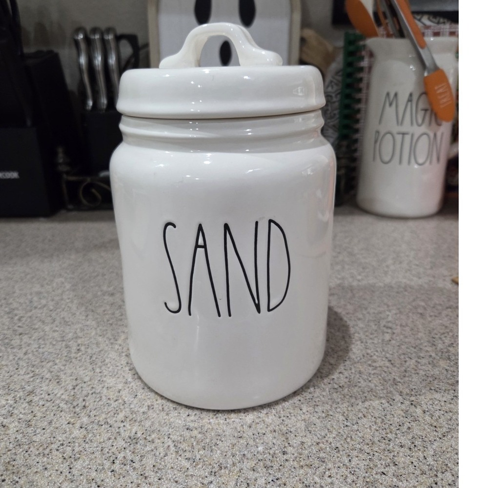 Rae Dunn Sand Beach Ceramic Canister Summer Coastal Nautical - Picture 13 of 14